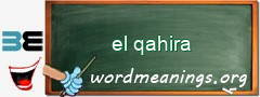 WordMeaning blackboard for el qahira